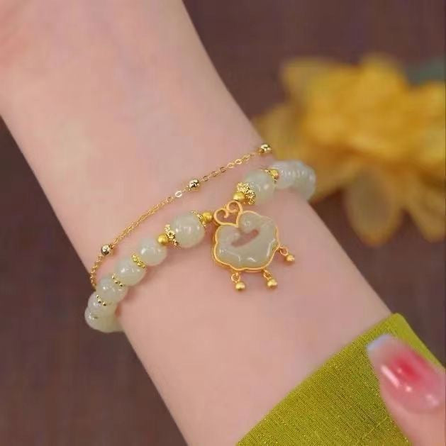 Women's Lock Good-looking Girlfriends Ancient Style Niche Bracelets