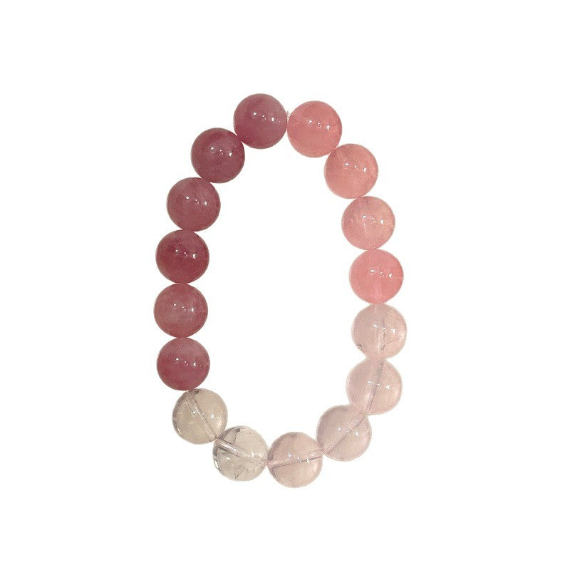 Women's Gradually Pink Natural Purple Horse Crystal Bracelets