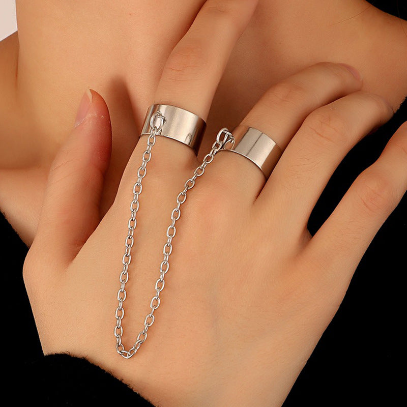 Wind Exaggerated Personalized Alloy Cross Switchable Index Rings
