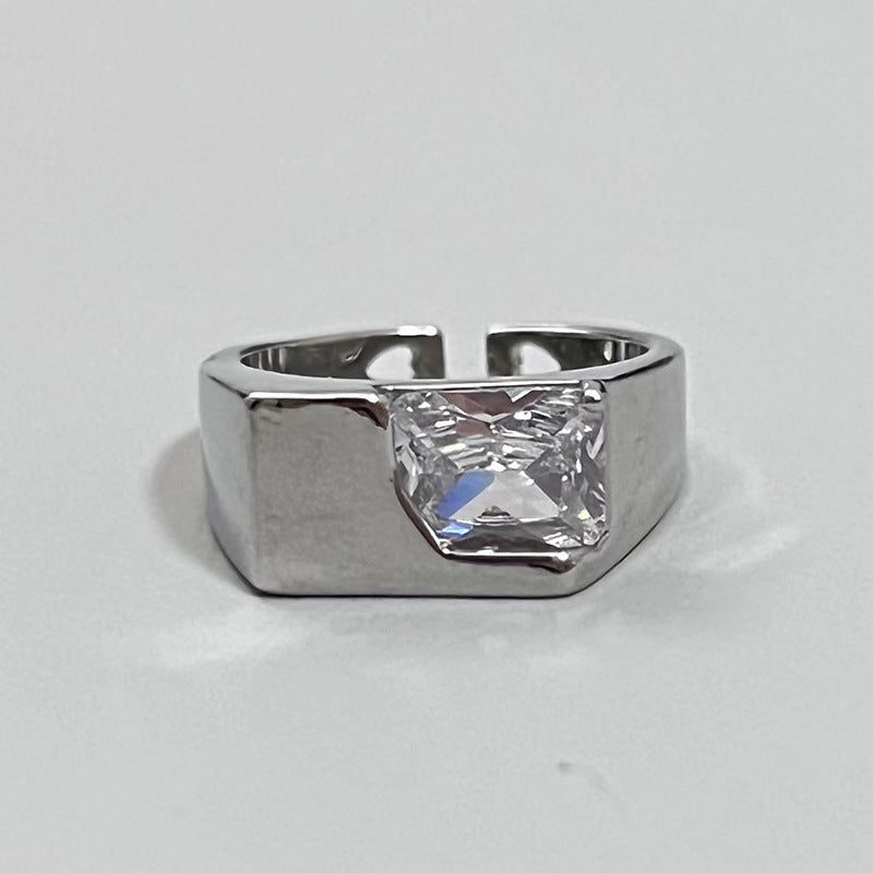 Style Sense Of Design Letter X Inlaid Rings