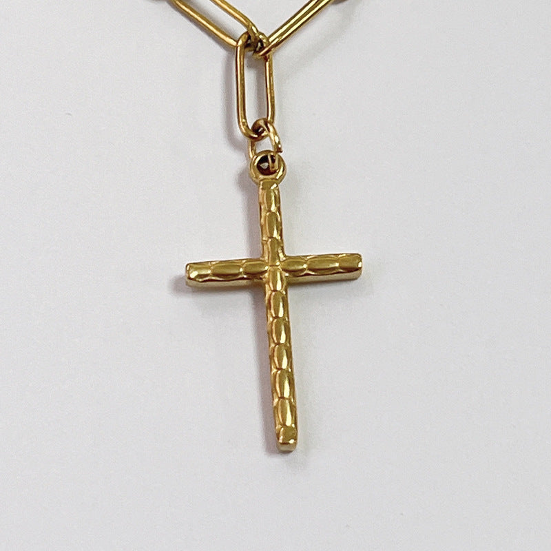 Stainless Steel Casting Ornament Cross Fishtail Pendants