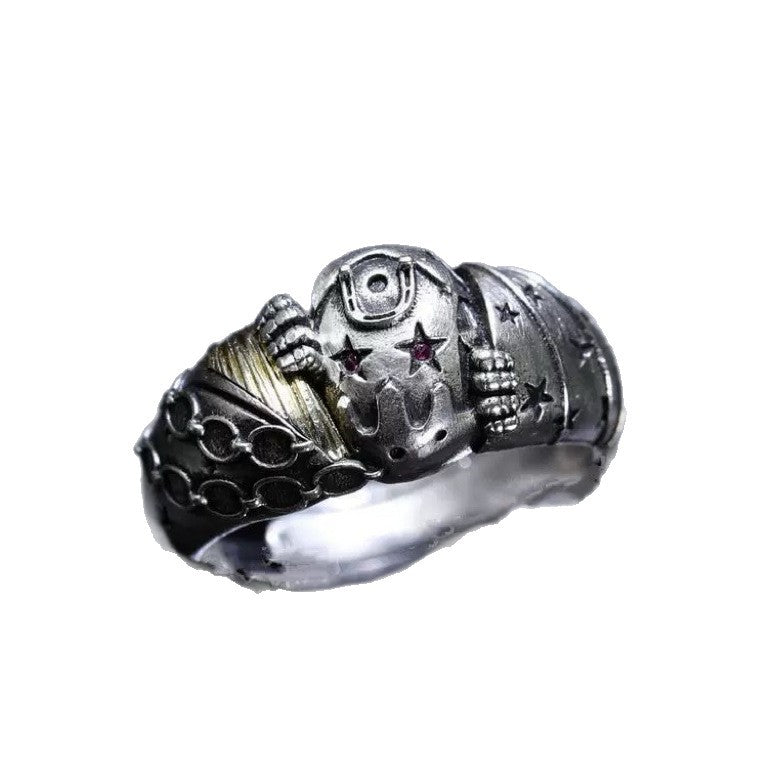 Men's Adventure Drag Racing Wild Lang Johnny Tooth Impression Personality Trend Rings