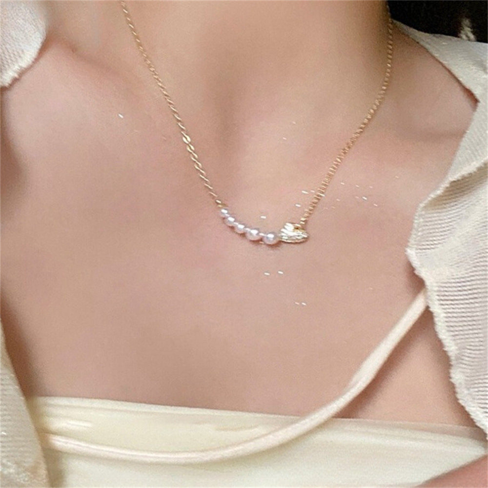 Women's Everyday Joker Sterling Sier Aquamarine Butterfly Necklaces
