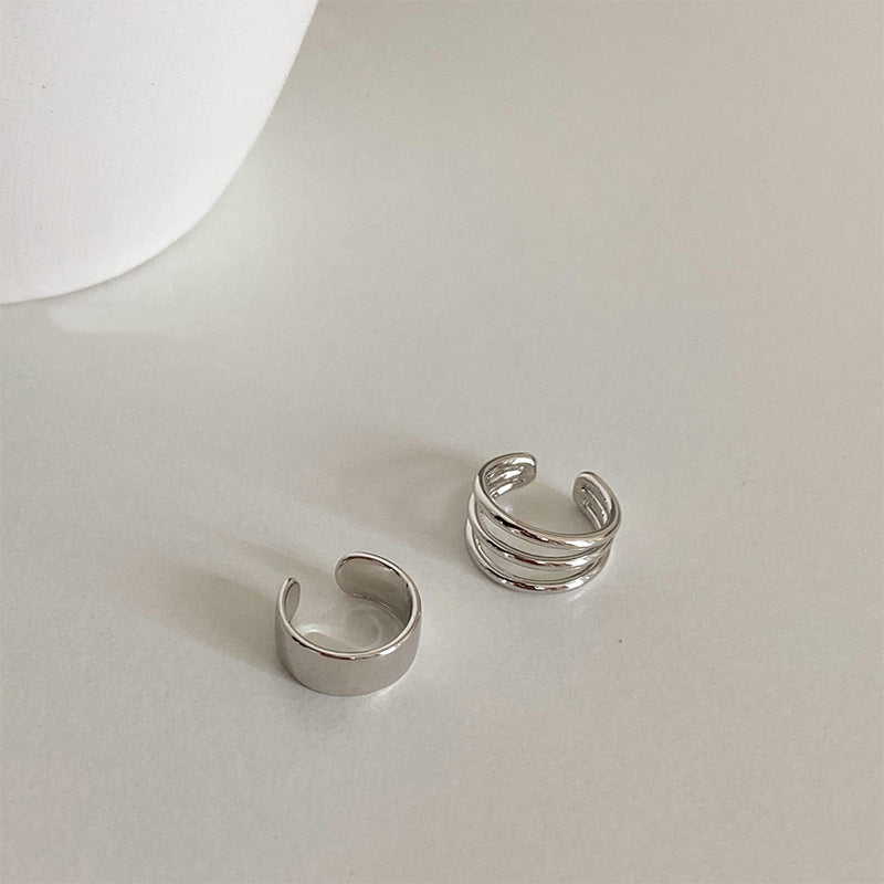 Women's Simple Ear Clip Sterling Sier High-grade Quality Earrings