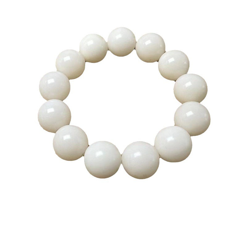 Women's & Men's Jade Bodhi Root Round Beads Large Size Bracelets