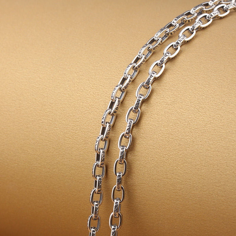 Women's & Men's Word Mantra Personalized Retro Simple Motto Necklaces