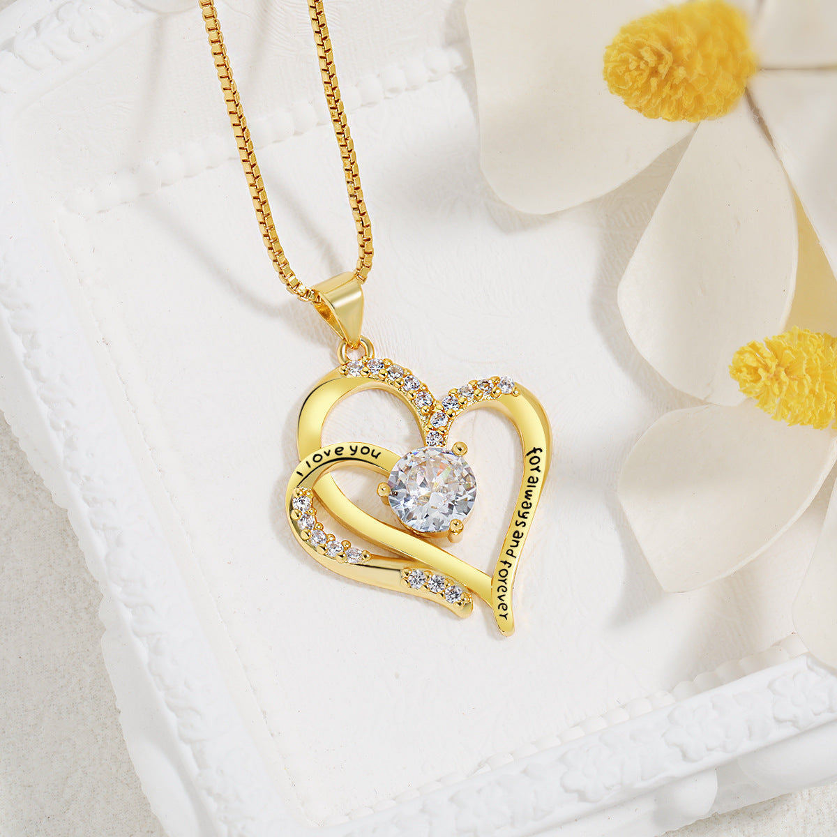 Women's Heart To Romantic Clavicle Chain Double Necklaces