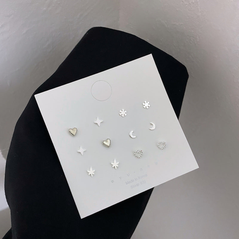 Women's Sense Week Suit Simple Small Exquisite Hollow Earrings