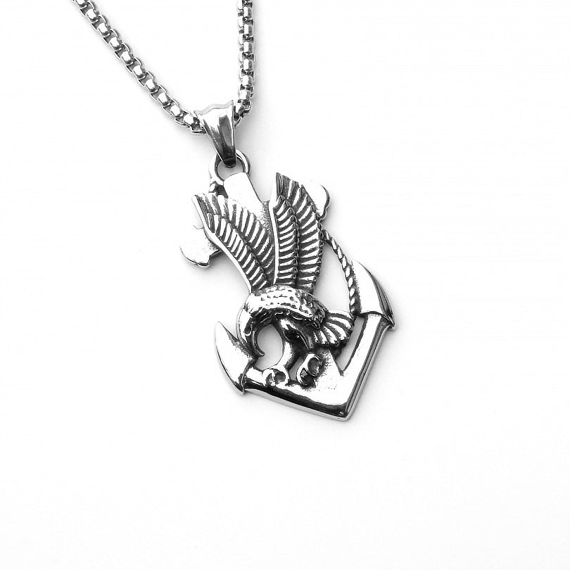 Men's Sword Darkness Dragon Fighter Titanium Steel Necklaces