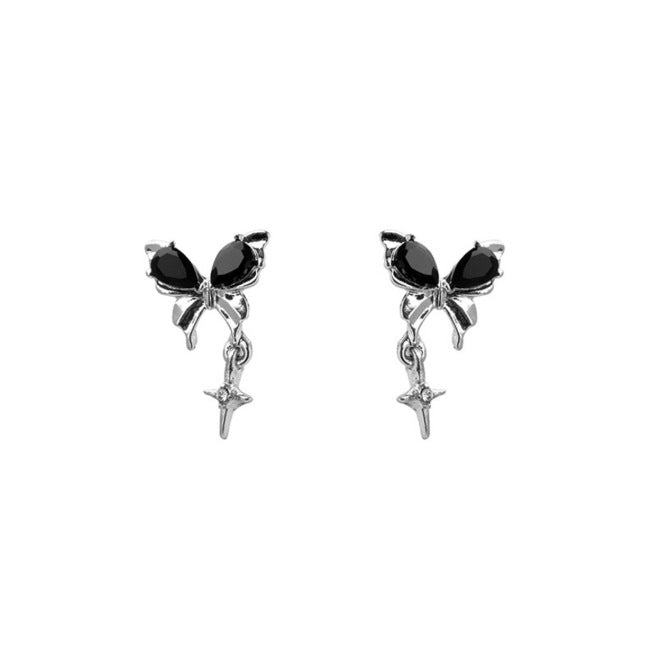 Sweet Cool Retro Butterfly Tassel Light Luxury Minority Design High-grade Rings