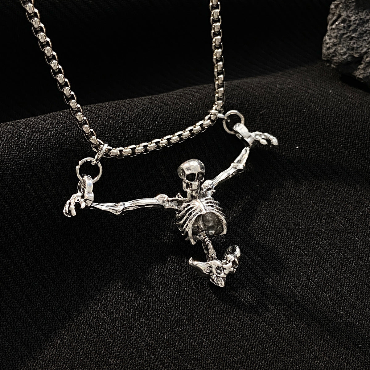 Punk Hip Hop Alloy Distressed Skeleton Earrings