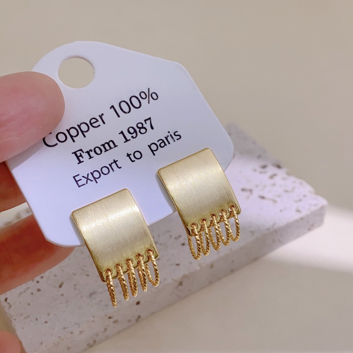 Matte Metal Frosty Style Female Affordable Earrings