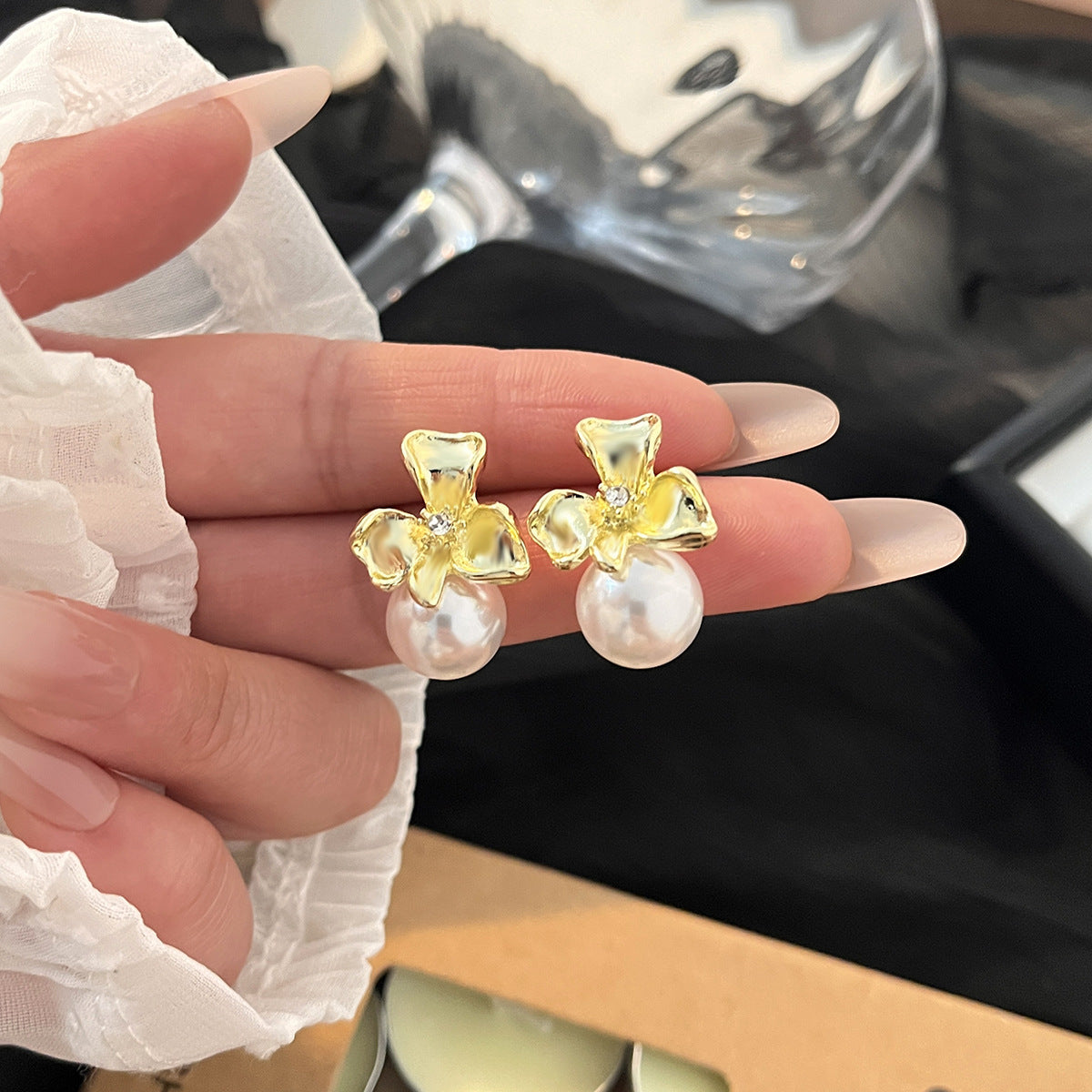 French Pearl Korean Delicate Small Light Luxury Design Rings