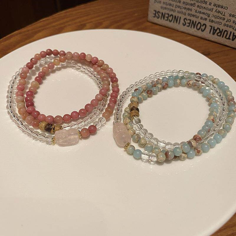 Pink Lady Female Guardian Energy Improved Crystal Bracelet