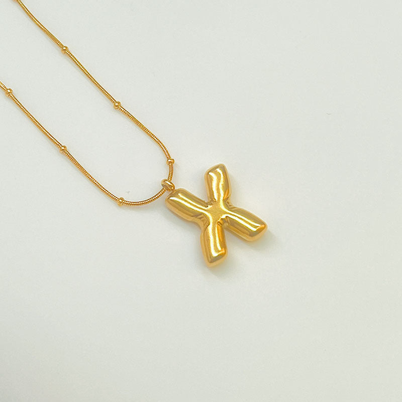 Female Summer Clavicle Chain Stainless Gold-plated Letters High-grade Necklaces