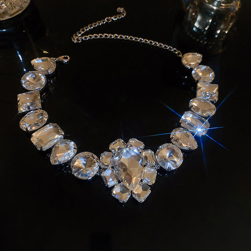 Women's Diamond Water Drop Tassel Light Luxury High-grade Niche Necklaces