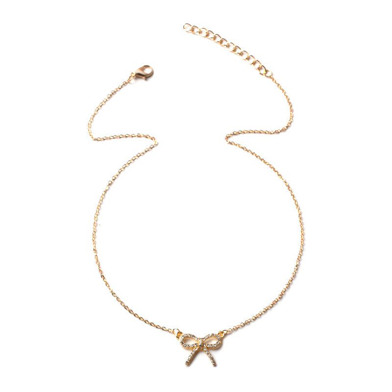 Women's Ornament Simple Fashion Bowknot Alloy Sweater Necklaces