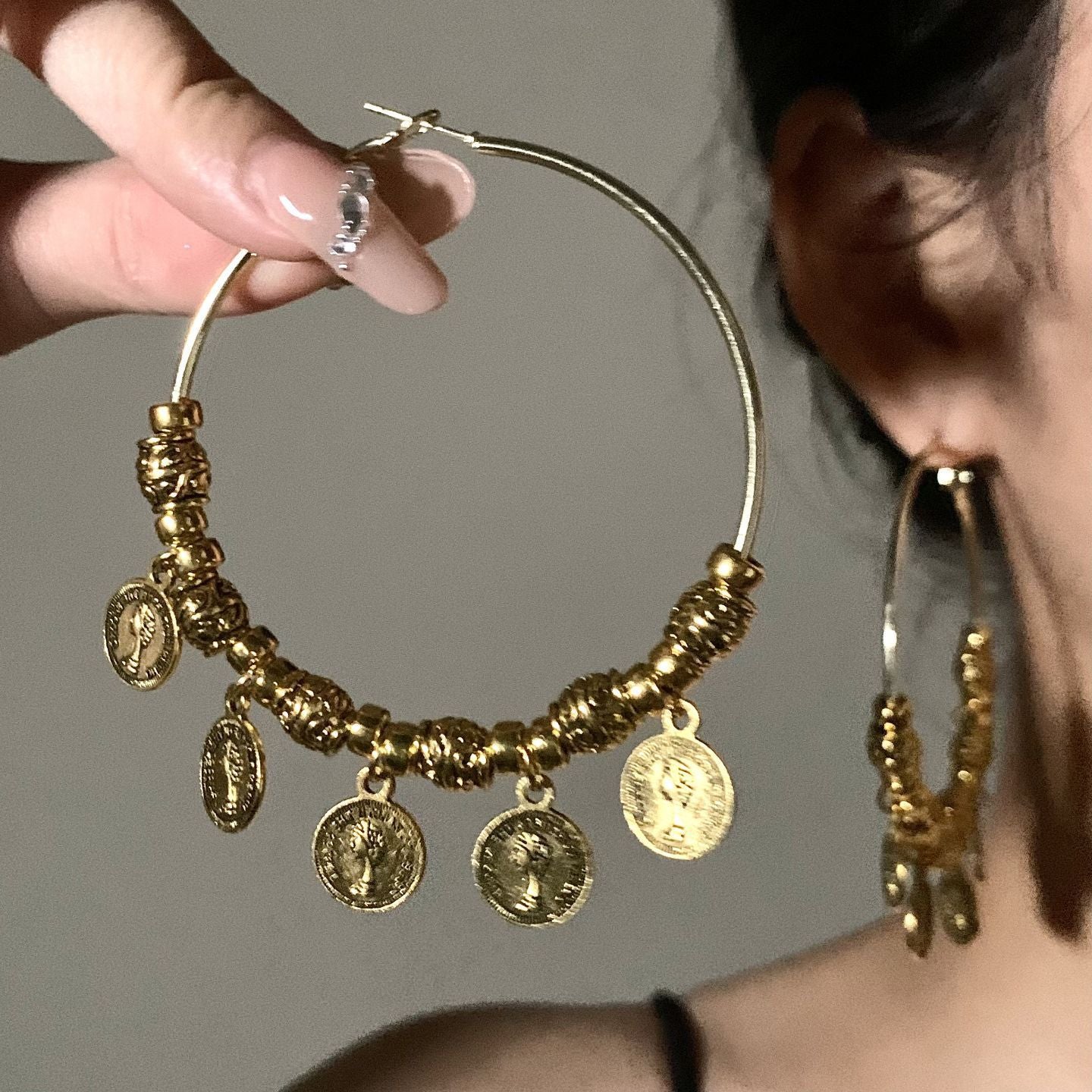 Women's Style Tassel Big Circle Vacation Vintage Earrings