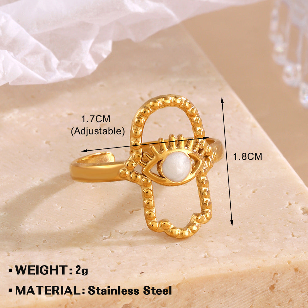 Women's White Drip Round For Personalized Hip Rings