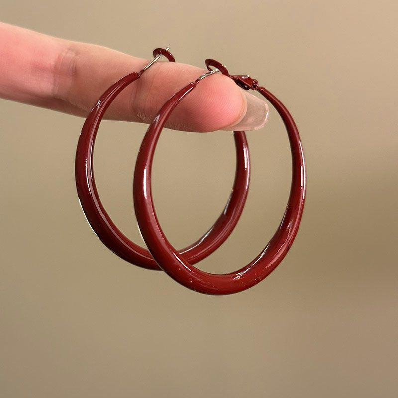 Women's More Red Geometric Hoop Style Elegant Rings