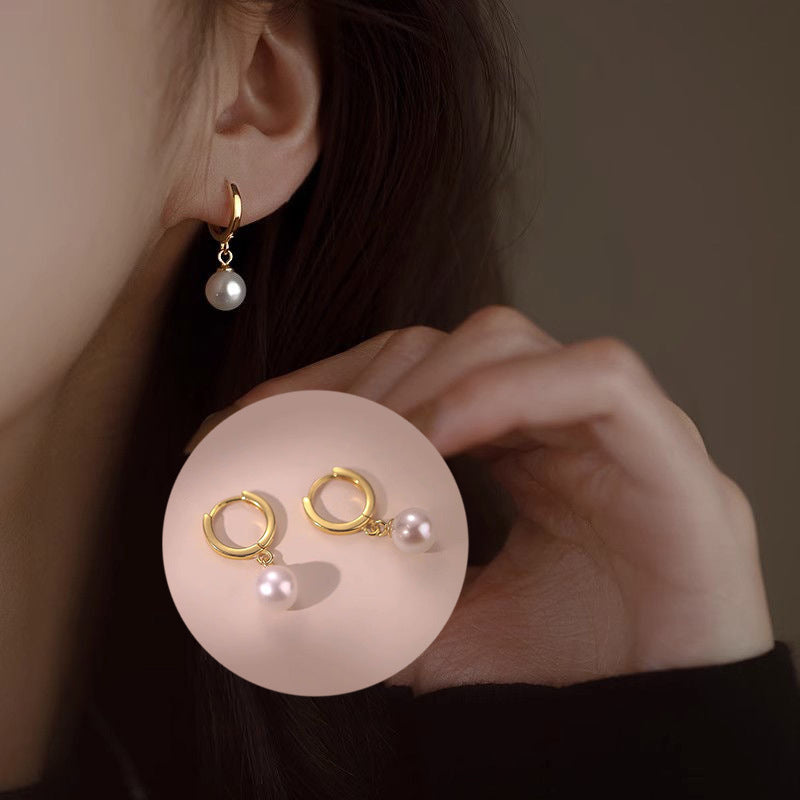 Women's Drop Pearl Ear Clip Early Springtide Earrings