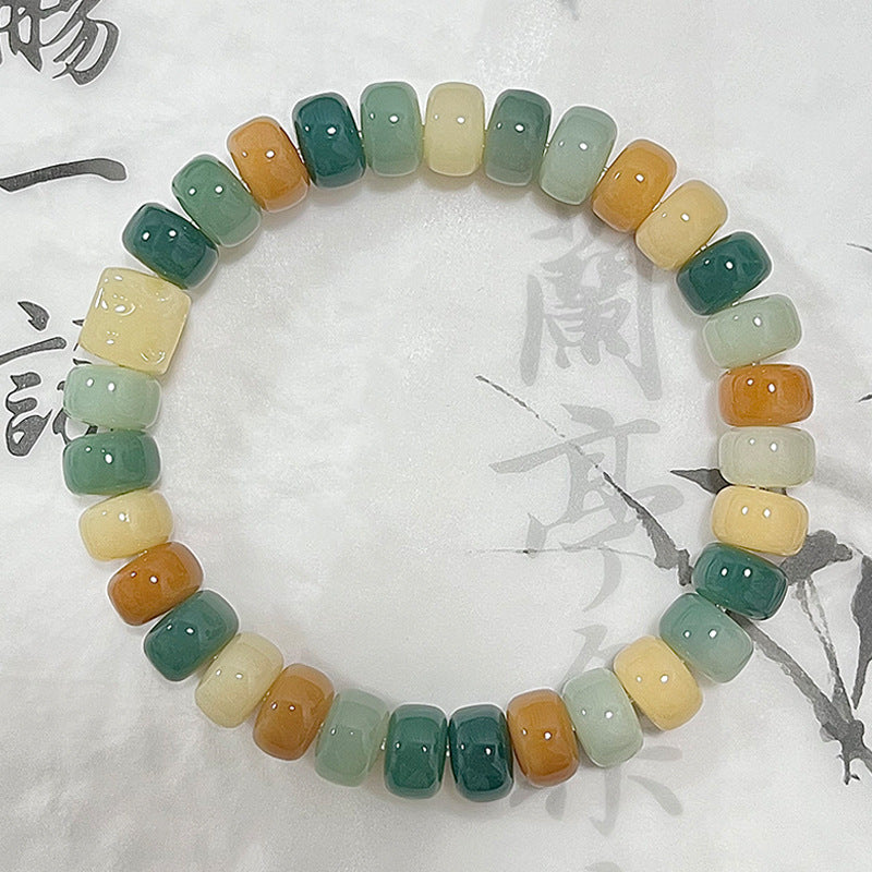 Gradient Tablet Beads Female Pliable Temperament Hand Toy Seed Cultural Bracelet