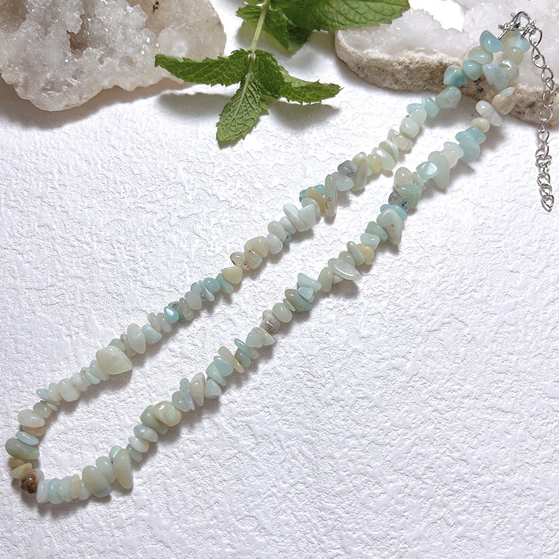 Gravel Style Neck Chain Bohemian Agate Necklaces
