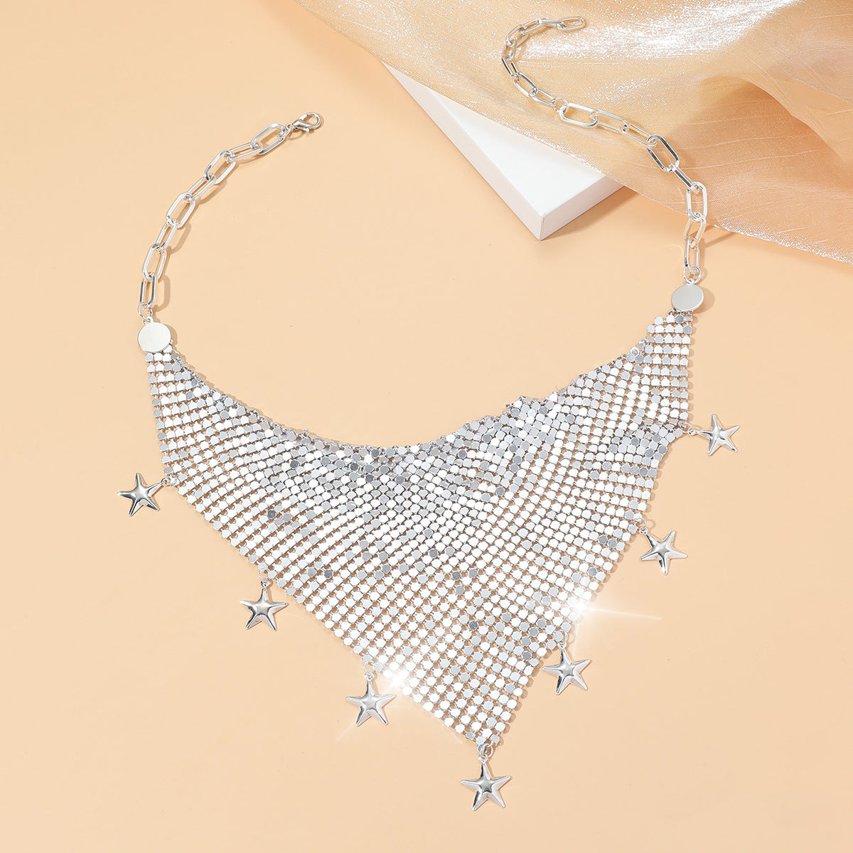 Trendy Clavicle Chain Five-pointed Star Retro Pendants