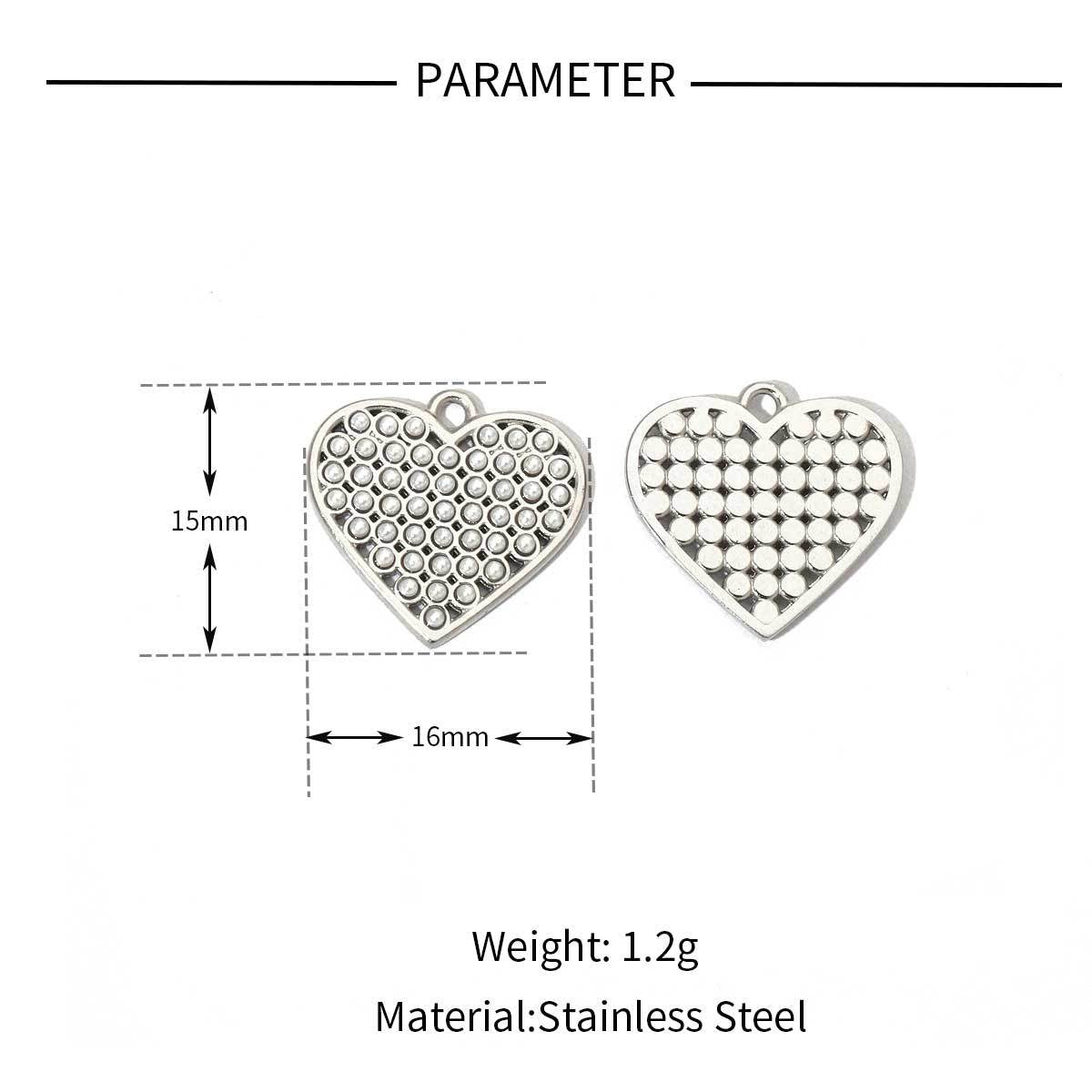 Peach Heart Wings Lock Stainless Steel Retro Titanium Pendants