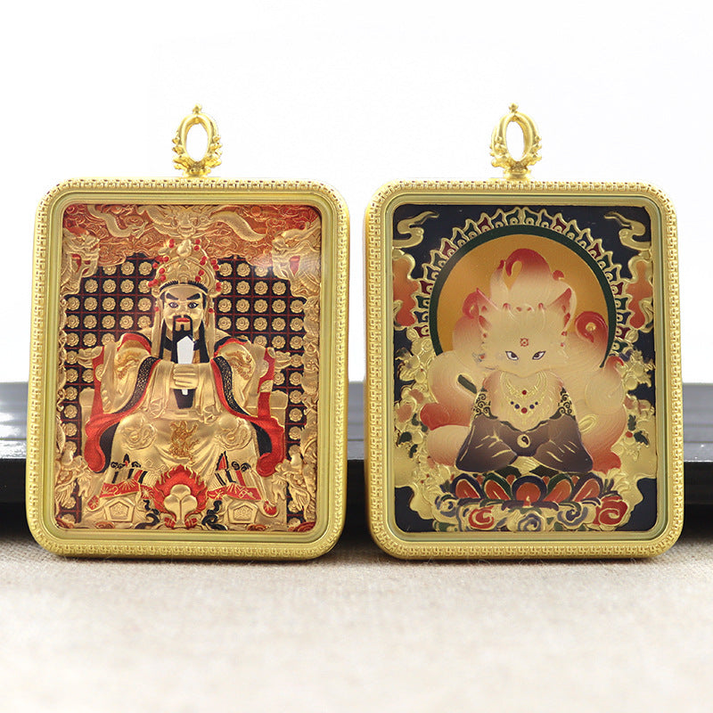 Double-sided Five-master Zodiac Three-dimensional Gilding Portable Pendants