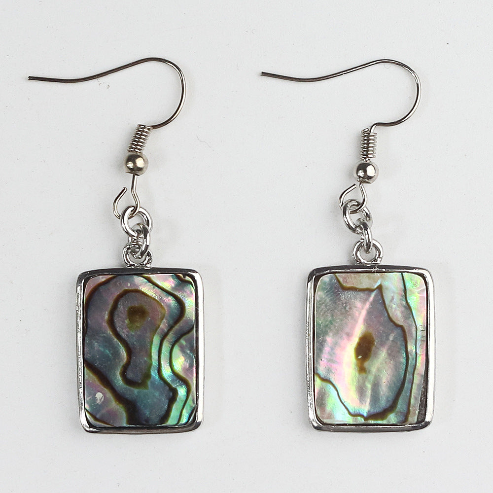 Natural Abalone Shell Ear Hook Eardrop Earrings