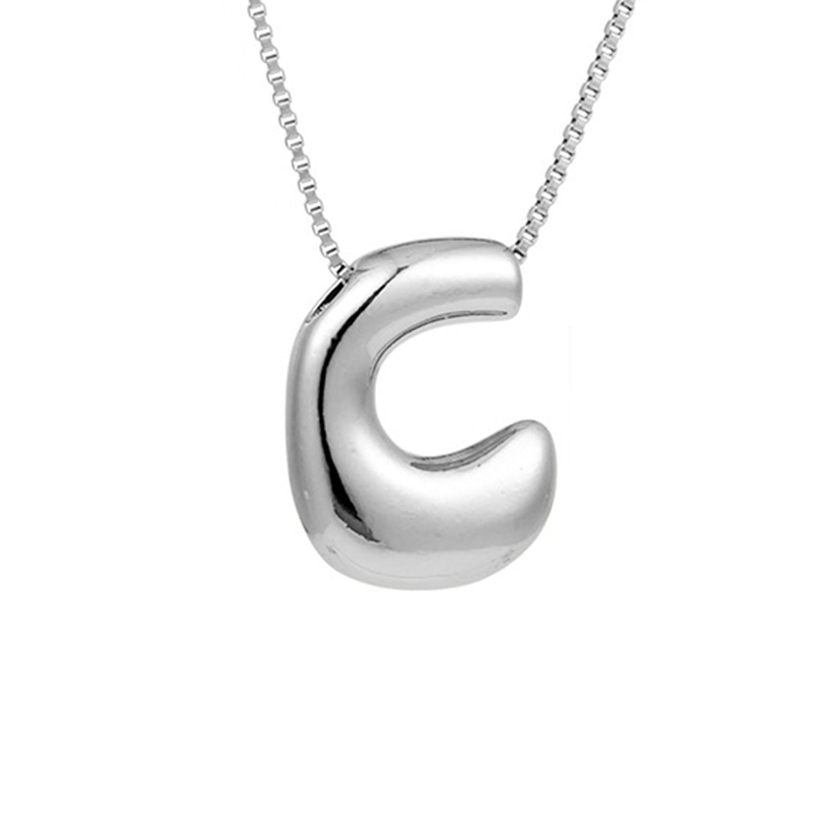Letter Hip Hop Sier Chubby Clavicle Pendants