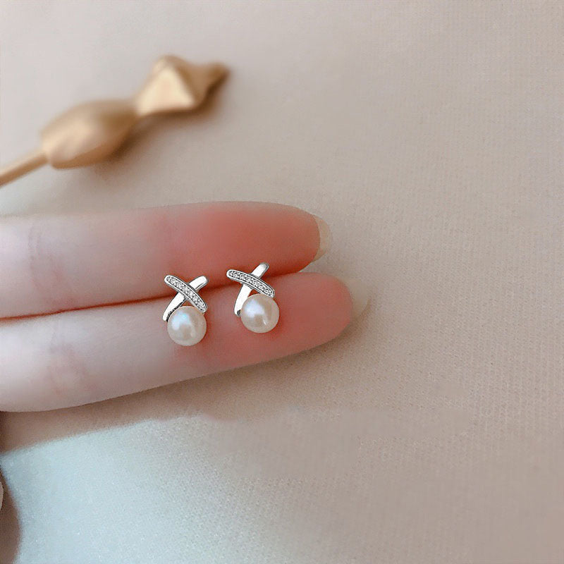 Women's Cross For Fashionable Versatile French Style Earrings