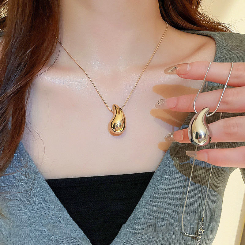 Women's Stainless Steel High-grade Water Drop Gold Rings