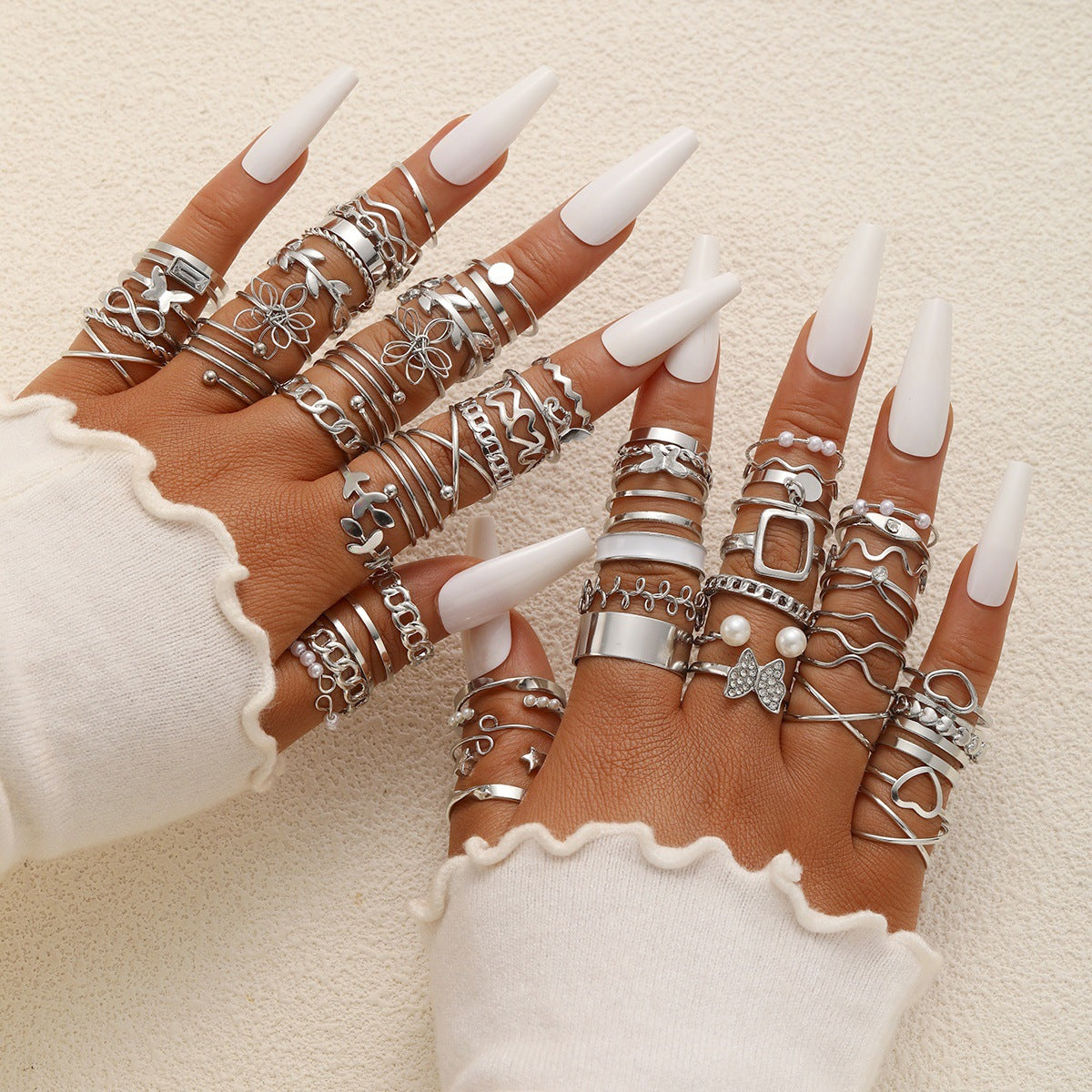 Design Daily Commuter Creative Flower Butterfly Rings