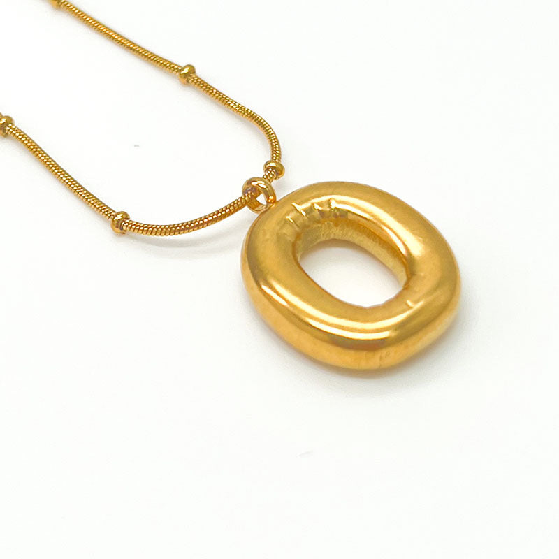 Female Summer Clavicle Chain Stainless Gold-plated Letters High-grade Necklaces