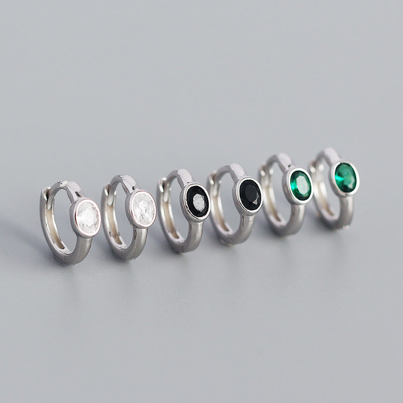 Women's Sier Minimalist Style Egg Type Zircon Rings