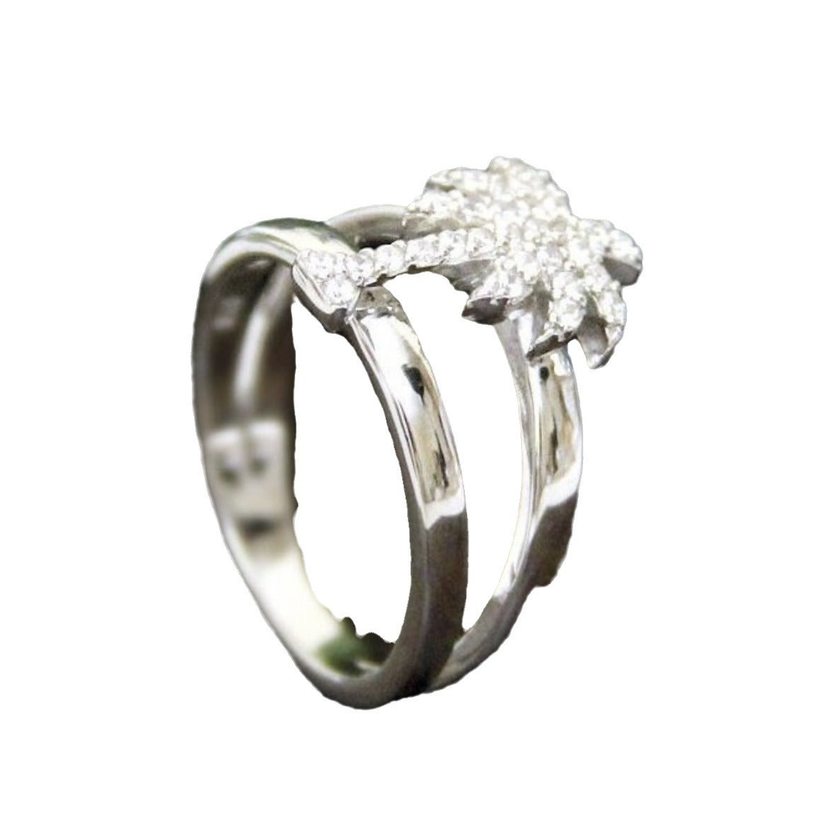 Coconut Tree Zircon Female Simple Graceful Rings