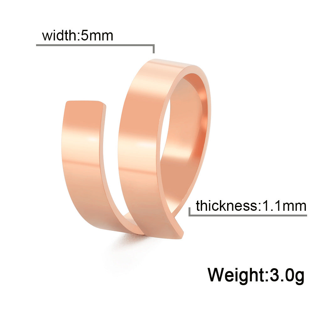 Unique Personality Pliable Temperament Spiral Shape Rings