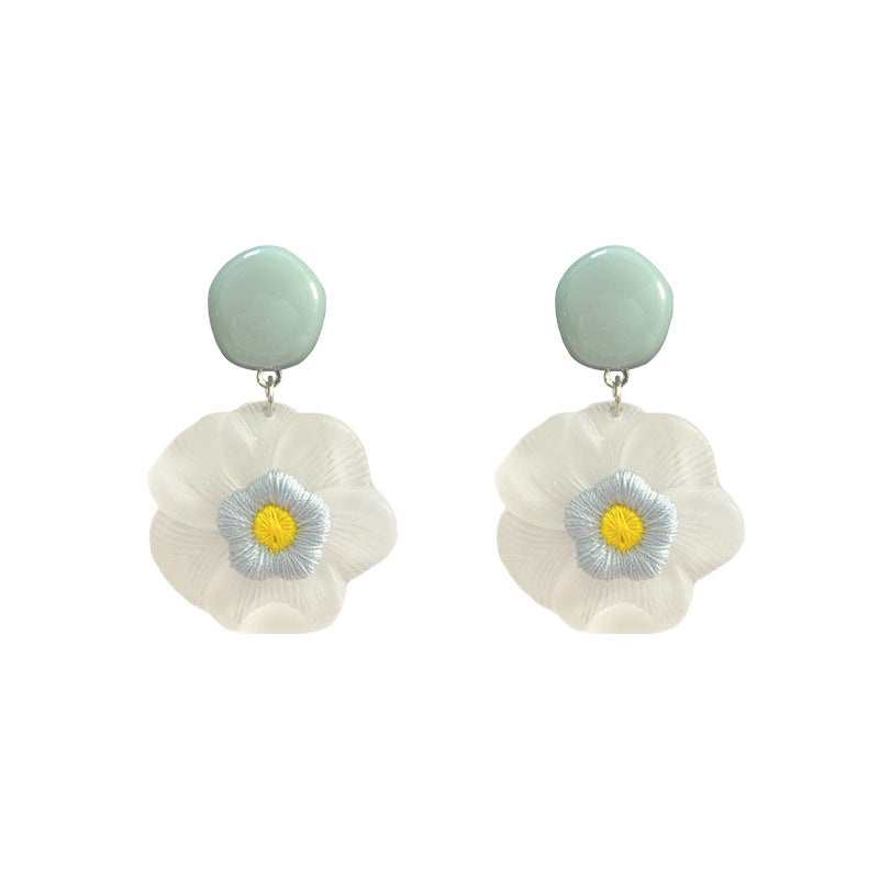 Flower Female Sweet Gentle Cute Ear Stud Earrings