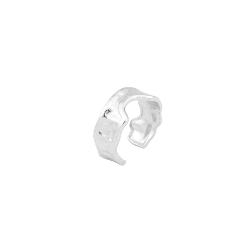 Women's & Men's Steel Irregular Shape Open Disco Mix Bone Rings