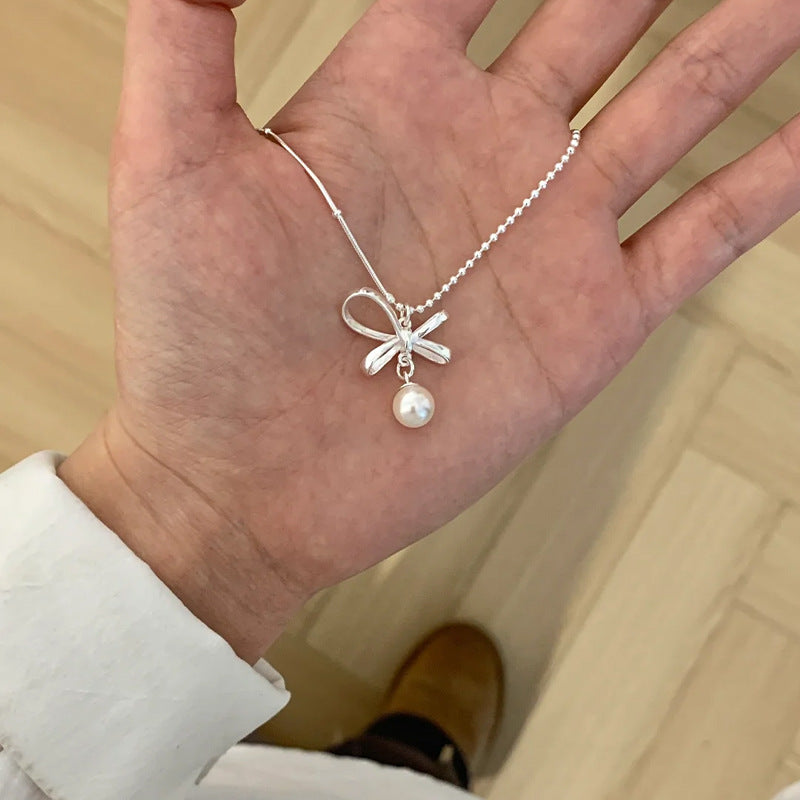 Women's Minority Pearl Butterfly For Summer Design Versatile Simple Clavicle Necklaces