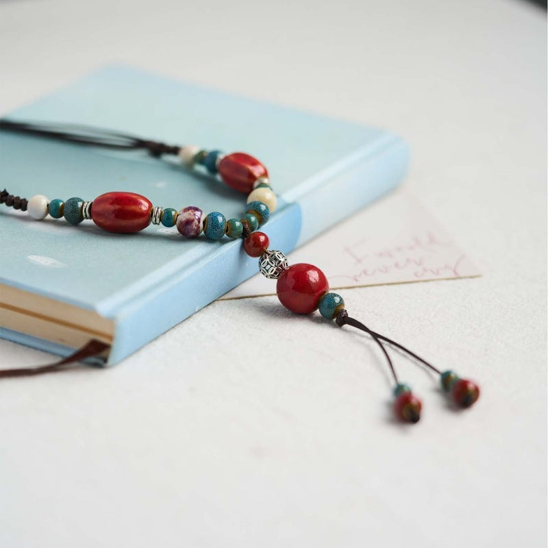 Ethnic Style Ceramic High Sense Ornament Necklaces