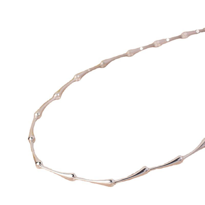 Women's Bamboo Chain Affordable Luxury Style Clavicle French Simple Temperament Necklaces