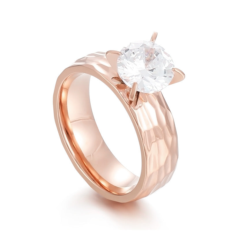 Jewelry Personality Simple Couple Plating Gold Rings