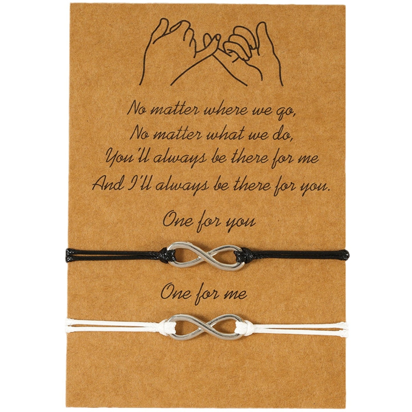 Card Simple Alloy Infinite Hand-woven Adjustable Bracelets