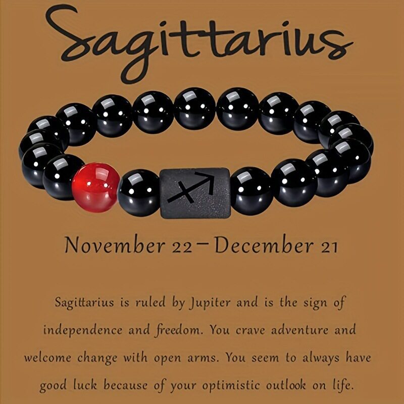 Xi Twee Constellation Elastic Tigereye Agate Bracelet
