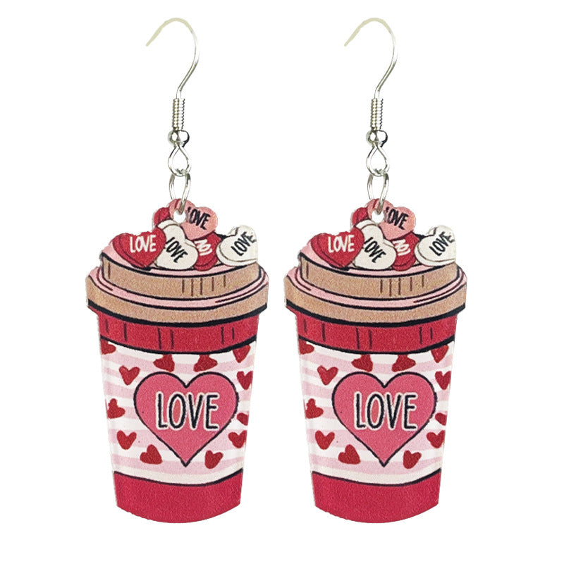 Jewelry For Valentine's Day Acrylic Single Earrings
