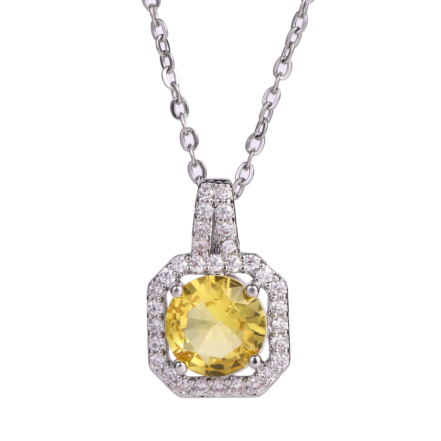 Female High-grade Full Diamond Light Luxury Necklaces