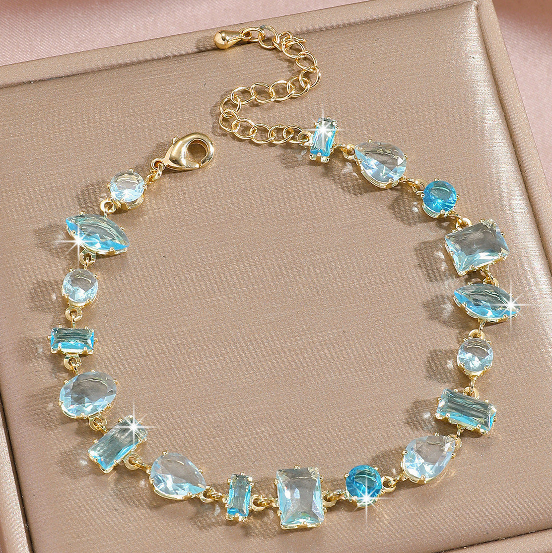 Women's Copper Inlaid Zircon Fashion Temperamental Minority Bracelet